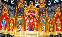 The reredos in St Stephen's Church, Bournemouth.