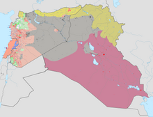 Map of the Levant (22 June 2015) Syrian, Iraqi, and Lebanese insurgencies Color edit.png