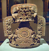Przykrywka kadzielnicy, ceramika malowana, kultura Teotihuacán, Meksyk, 400-700 n.e.