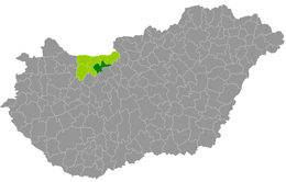 Distret de Tatabánya - Localizazion