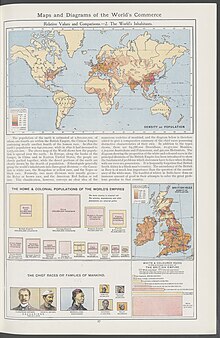 The home and colonial populations of the world's empires in 1908, as given by The Harmsworth Atlas and Gazetteer The Harmsworth atlas and Gazetter 1908 (135853022).jpg