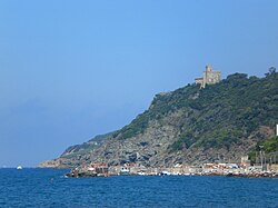 View of the coast and of the Sonnino's Castle