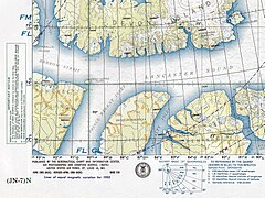 Ausschnitt: USAF Jet Navigtion Chart – Devon Island, (JN-7) N, Maßstab 1: 2.000.000, 1958