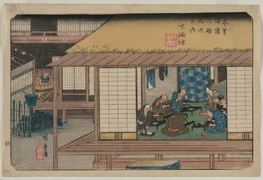 Utagawa Hiroshige - Shimosuwa, from the series Sixty-Nine Stations of the Kisokaidō - 1985.322 - Cleveland Museum of Art