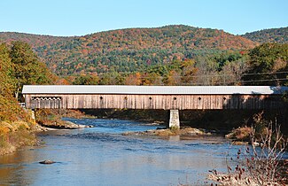 Ponte coperto sul West River a Dummerston, nel Vermont