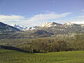 Blick von Arbouix Richtung Berge