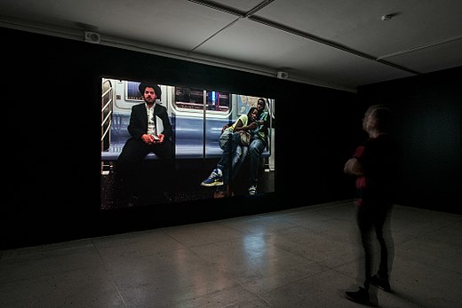A view of the video installation by Vytenis Jankūnas in Tallinn Art Hall.