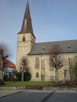 Protestant St. Jacobi Church in town centre of Werther (Westf.)