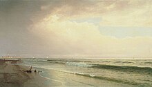 William Trost Richards: Seascape with Distant Lighthouse, 1873