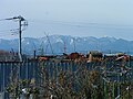 View of the distant mountains