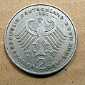 Bundesadler auf der 2-DM-Münze