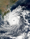 Cyclone 04B at peak intensity near landfall