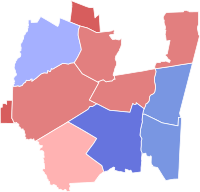2018 New York's 19th congressional district election results map by county.svg
