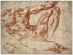 Michelangelova skica za Stvaranje Adama iz 1511.