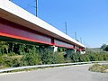 Brücke des LGV Rhin-Rhône über den Fluss Rupt im Nordwesten der Gemeinde Aibre