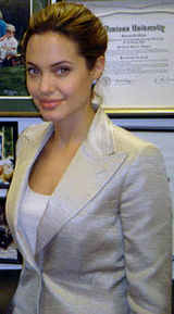 Jolie at a photo op in Washington, D.C.