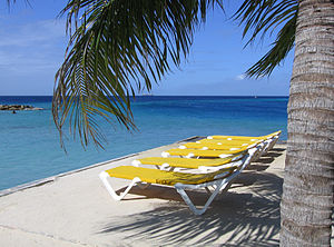 Beach view in Curaçao
