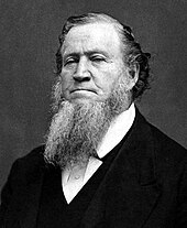 Brigham Young led the LDS Church from 1844 until his death in 1877. BrighamYoung1.jpg