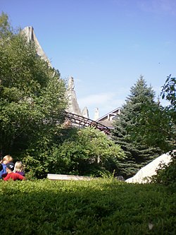 Canadas Wonderland International Street viewofmountaincoaster.jpg