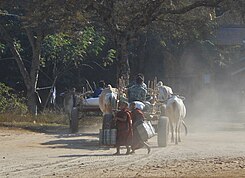 Dusty roads in Myanmar