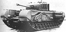 A Mk IV Churchill tank (75mm), of which 7,368 were manufactured by Vauxhall between 1941 and 1945 Churchill IV.jpg