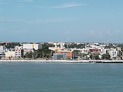 View of the city from the Terminos Lagoon