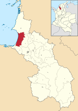 Locatie van Santiago de Tolú