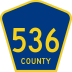 County Route 536 marker