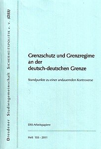 DSS-Arbeitspapiere, Grenzschutz u. -regime, H. 103, 2011, Umschlag.