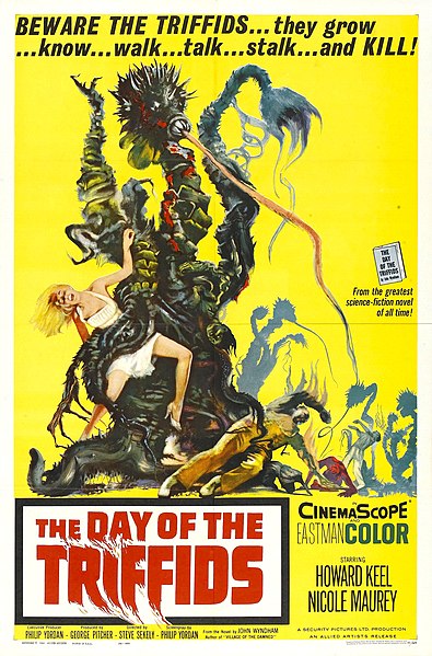 trifidi poster triffids Poster del film "//Il Giorno dei Trifidi//" - illustrazione di Reynold Brown //The Day of the Triffids// di John Wyndham (1962) © Allied Artists, US Publication