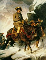 Bonaparte cruzando los Alpes