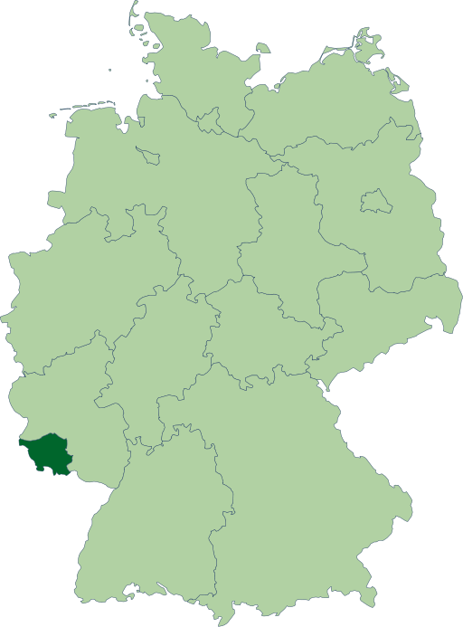 Deutschland Lage des Saarlandes