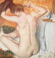 La Toilette (Woman Combing Her Hair), c. 18841886, pastel on paper, by Edgar Degas