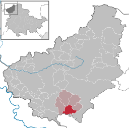 Läget för kommunen Effelder i Landkreis Eichsfeld