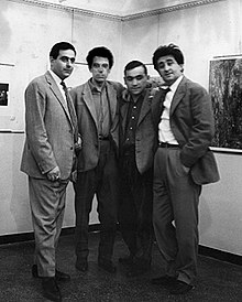Emilio Scanavino, De Andreis, Aurelio Caminati e Plinio Mesciulam 1956 galleria San Matteo Genova.