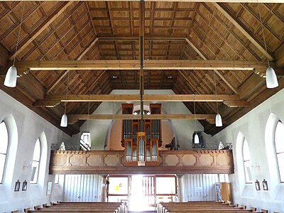 Kirche Herz-Jesu, Empore mit Orgel