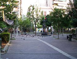 The central square in 2007