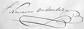 signature de Francisco Navarro Villoslada