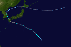 颱風范斯高的路徑圖