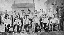 Richmond Hill "Young Canadians" lacrosse team, 1885 From rattlesnake hunt to hockey page 121 cropped.jpg