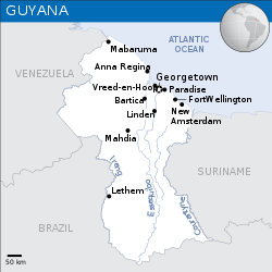 Lokasi Guyana