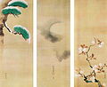 Sakai Hōitsu (1761-1828), Neige, Lune et Fleurs.
