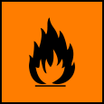 Gefahrensymbol F = Leichtentzündlich/flammable