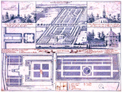 Hofwijck in de 17e eeuw met tuinen