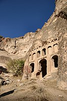A rock-cut temple in Cappadocia