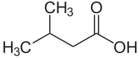 Strukturformel von Isovaleriansäure