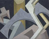 Abstract Composition is indicative of Jessica Dismorr's work at the time of the Vorticist Exhibition, 1915 Jessica Dismorr - Abstract composition 1915.jpg