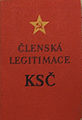 Партийный билет правящей Коммунистической партии Чехословакии (КПЧ) в Чехословацкой Социалистической Республике
