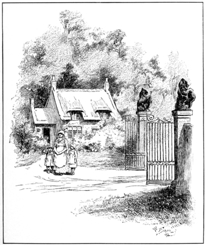 "THE GATES WERE OPENED BY A WOMAN AND TWO CHILDREN WHO CAME OUT OF A PRETTY IVY-COVERED LODGE."