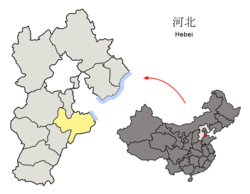 Location of Cangzhou City jurisdiction in Hebei